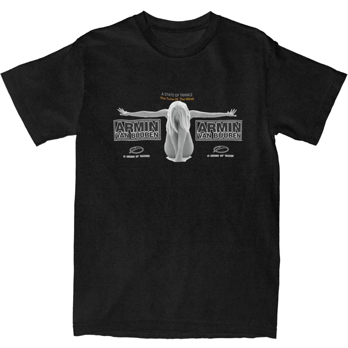 Haikyuu T-Shirt Armin Van Buuren 100% Cotton T Shirts A State Of Trance Hippie Tee Shirt for Men Summer Y2K Short Sleeve Tops... S