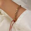 Friendship Handmade Thread Rope Buddhist Cotton Braided Bracelet Copper Beads Wrist Jewelry Bangles
