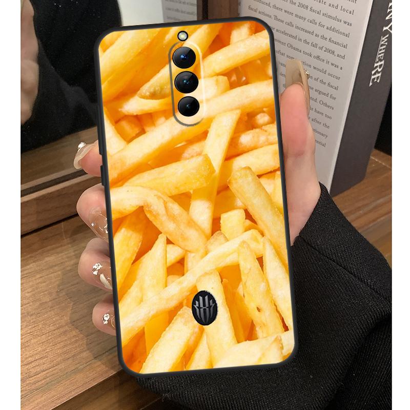 French Fries Burger Pizza Case For Nubia Red Magic 8 9 10 Pro Plus 6 7 6S 7S Pro 5G 6R RedMagic 9S 8S Pro Plus Coque