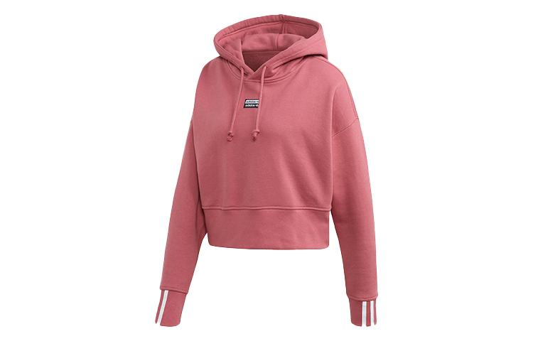 Adidas Originals RYV Sweatshirts Women s Dark Reddish Purple Hooded Moderate Regular EJ8539 40