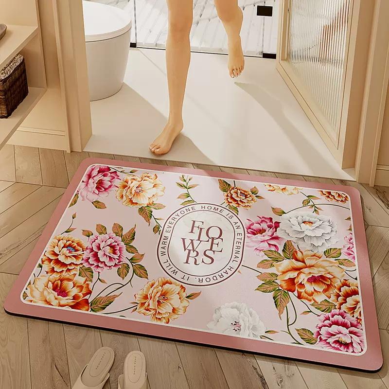 Nordic Bathroom Rugs Anti Slip Bath Mat Foot Mats Quick Dry Shower Carpet Toilet Rugs Door Mat Washable For Living Room
