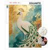 DIY Pearl Gem Elegant Peacock Pattern Shining Bead Craft Art Home Wall Ornament Simple Unframed Room Decoration Art Modern Style Wall Decor