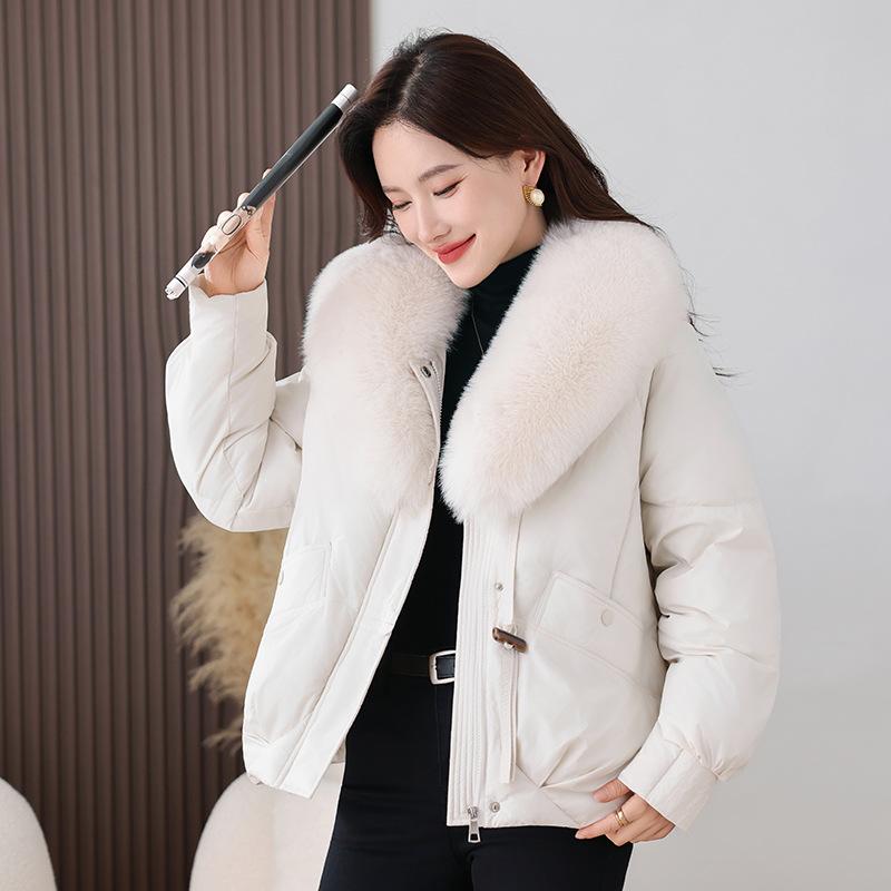 

Съемный большой меховой воротник лацкан хлопковая одежда, зима новый темперамент приталенная модная куртка тренд XXL