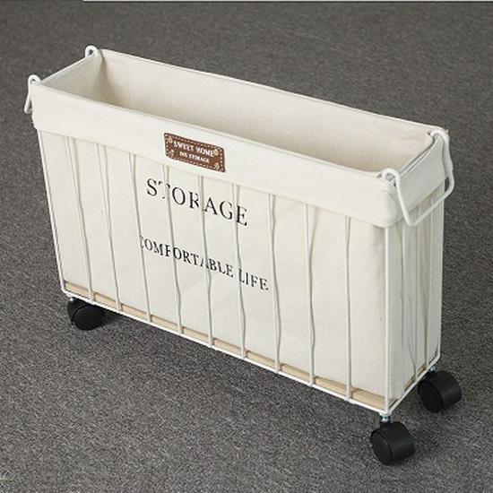 Nordic Style Iron Storage Basket with Wheels for Books, Snacks, Magazines, Yoga Mats & Sports Equipment