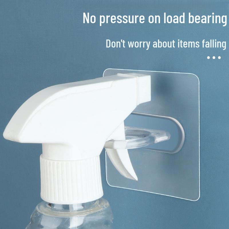 Dual-Purpose Adhesive Hook for Vertical & Horizontal Use - Strong, Punch-Free for Curtains, Rods, Umbrellas