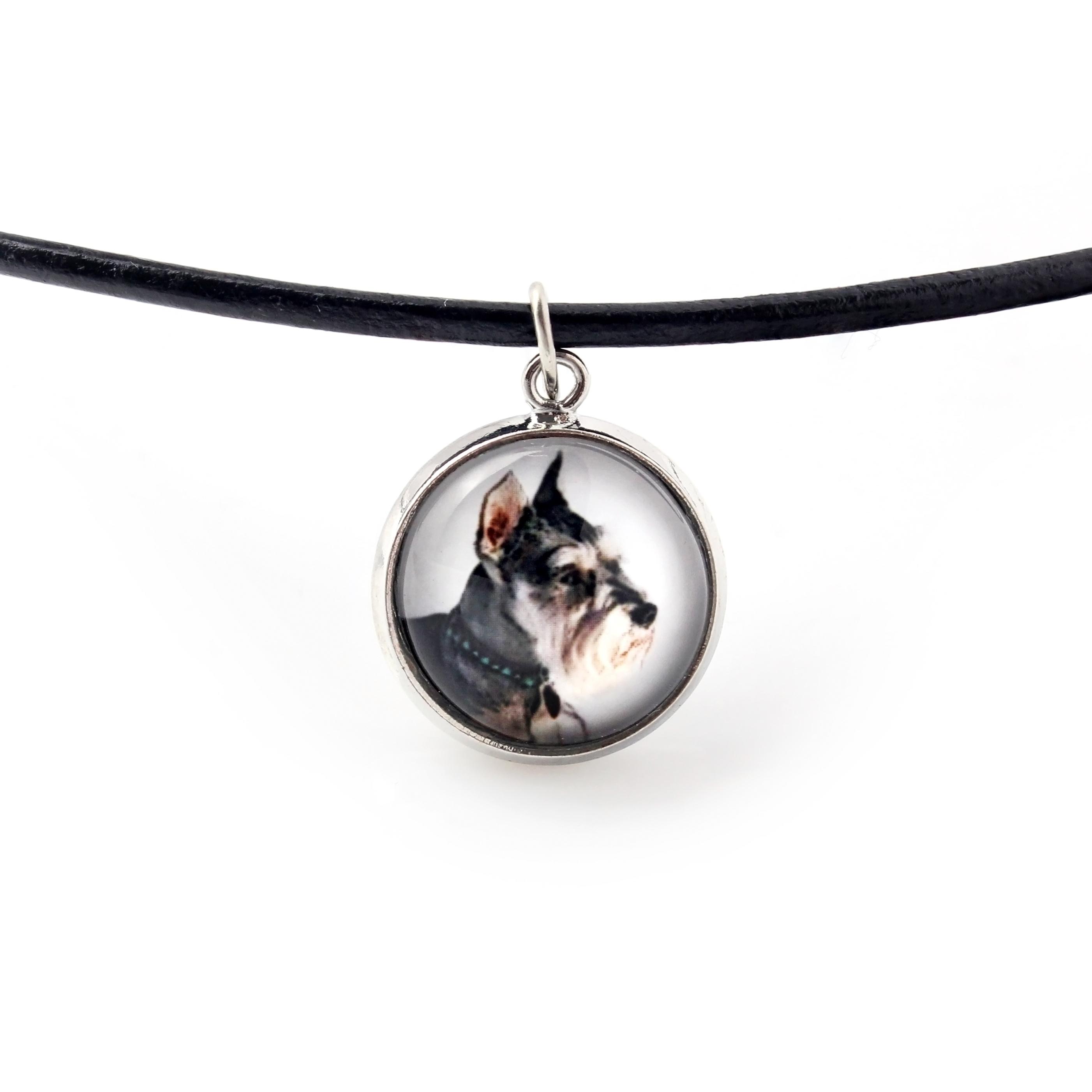 

Schnauzer I - necklace pendant with your photo, handmade, handcrafted jewelry by Art-Dog brand срібний