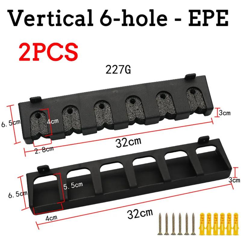 4/2PCS Fishing Rod Holders 6-Rod Rack Vertical Pole Holder Wall Mount Modular Fishing Pole For Garage Wall