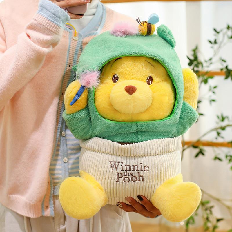 Winnie The Pooh Cactus Plush Keychain With Short Plush Material For Kids And Collectors
