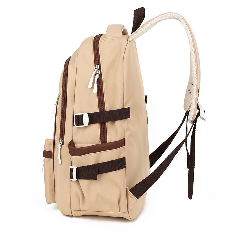 Schoolbag Large capacity backpack Middle school student make-up bag New color matching bag High school schoolbag Women's campus fashion backpack