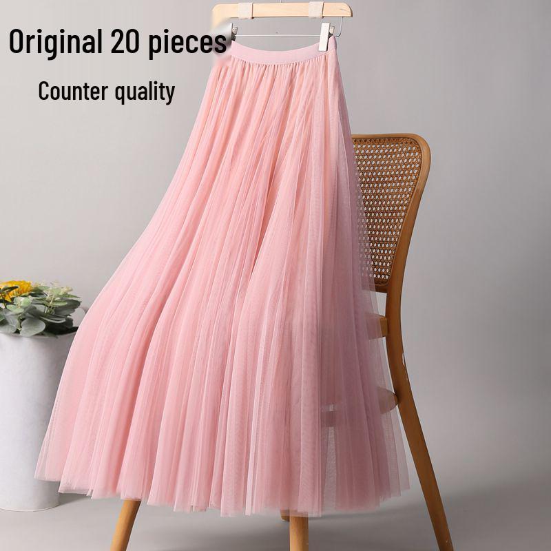 

Women s 20-Piece Purple Mesh Tulle Midi Skirt - A-Line, 720-Degree Swing for Dance L (85cm, Recommended for 1.61-1.65m)