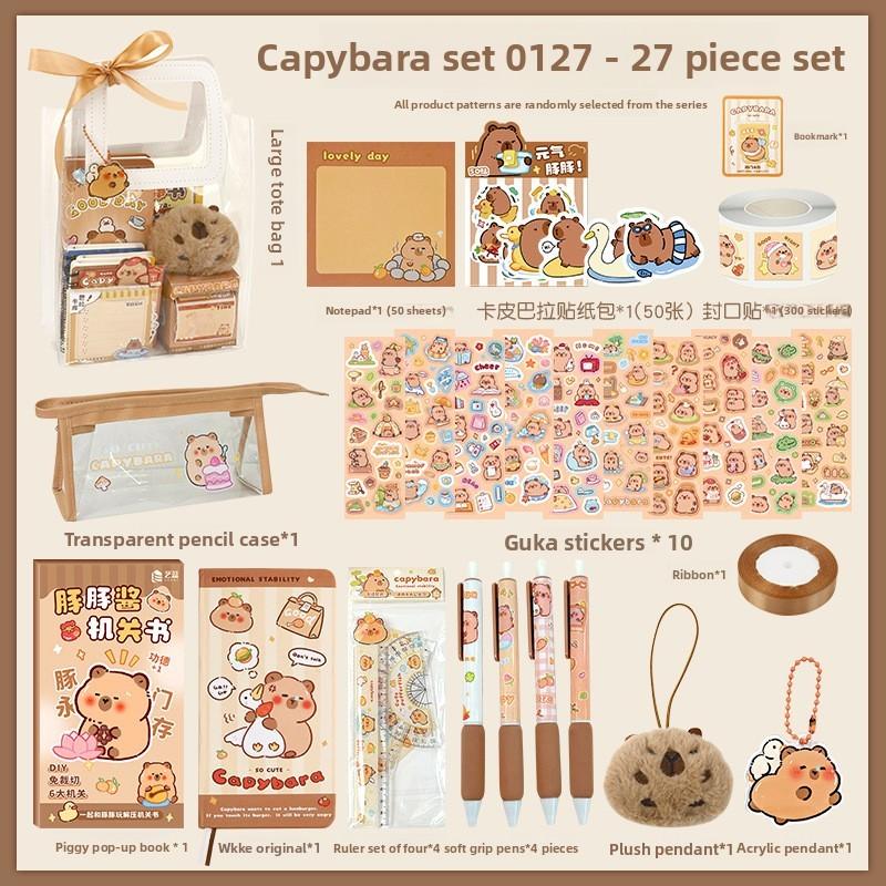 Butter Bear Capybara Back To School Student Stationery Set Gift For Kids Educational Supplies