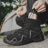 Men's Waterproof Non-Slip Lightweight Mid-Cut Hiking Shoes - All-Season, Breathable, and Wear-Resistant.