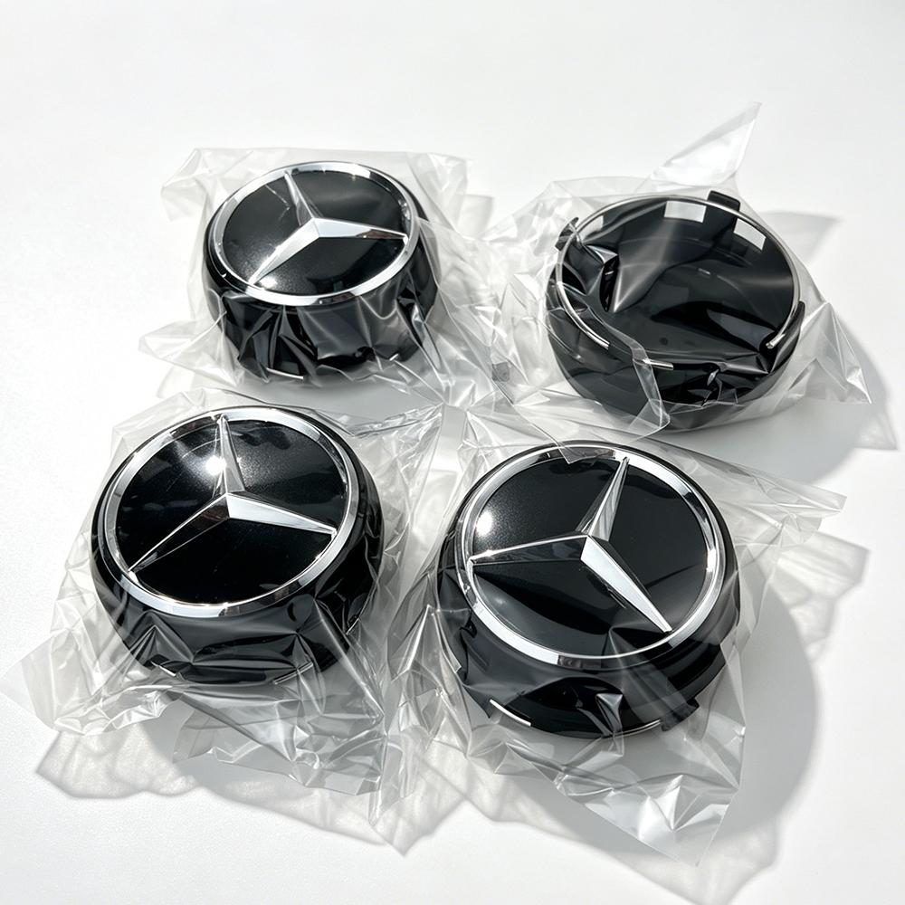 CRN1 4pcs 75mm Car silver Red Wheel Center Hub Caps For Mercedes Benz AMG W212 W205 W204 W211 W213 Accessories A0004000900