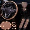 Juego de 8 piezas de decoración interior de coche con brillantes diamantes de imitación artificiales, accesorios elegantes para todas las estaciones para su vehículo, decoración de vehículo, adorno interior