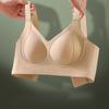 Plus-size Lingerie Women's Lift Anti-sagging Seamless Bra Adjustable Bra Thin Fixed Cup Bra Push Up Bra