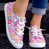 Print Slip-On Sneakers - Lightweight, Comfortable Fabric Sneakers with TPR Sole, Round Toe, All-Season Versatile Design for Casual or Dressy Occasion