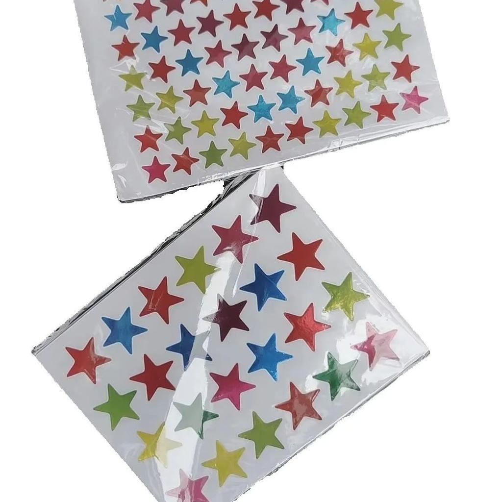 10 pcs Golden Star Reward Stickers Self-Adhesive Gold Star Stickers for Classroom Teacher