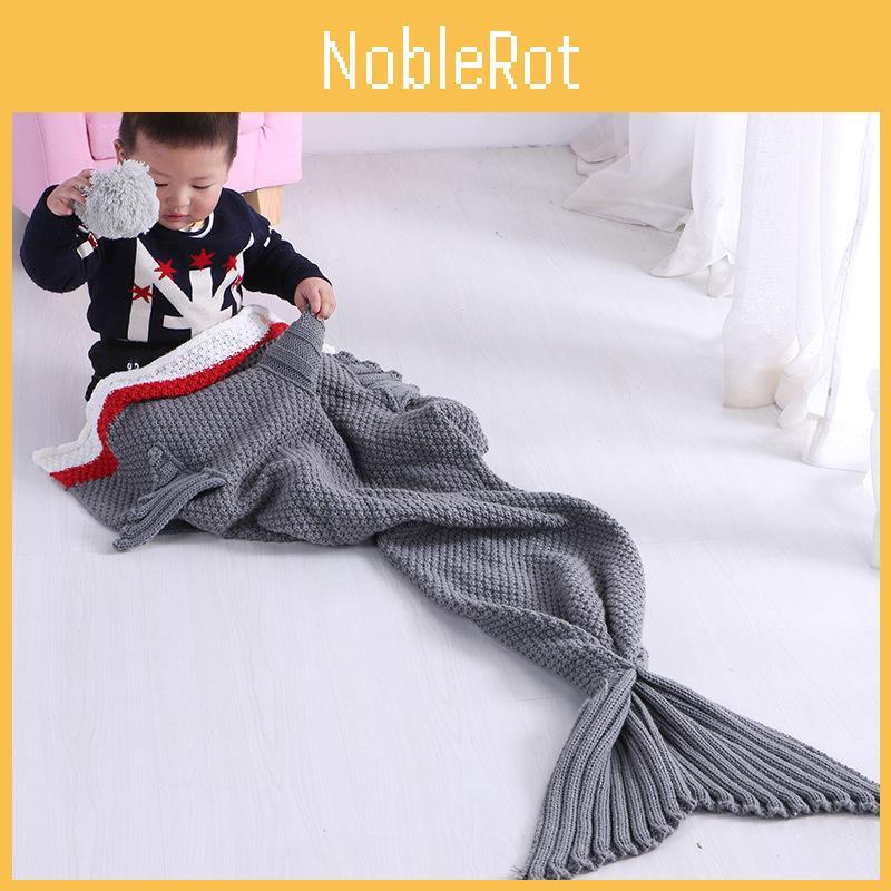 Kids Shark Blanket With Acrylic Material For Childrens Bedroom Use