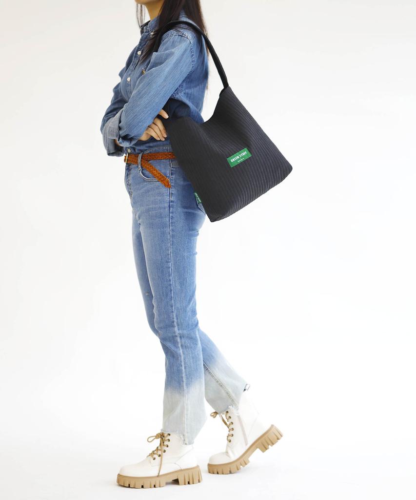 Green Stuff Simple Shopper Bag 62 Soft Quilted - Black
