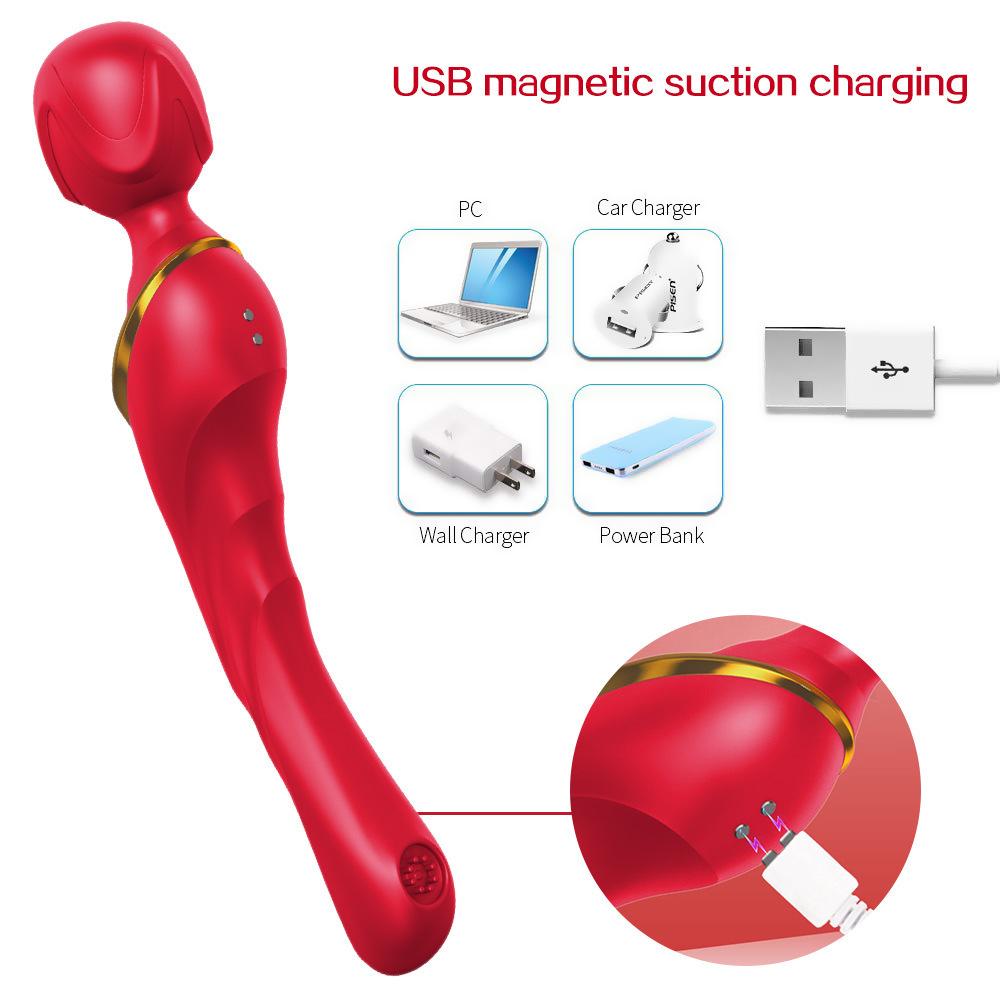 Vibrator Female AV Stick Clitoris Nipple Stimulator Masturbation Massager 10-Frequency Vibration Slapping Adult Products
