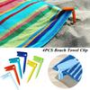 4PCS Beach Towel Clip Camping Mat Clip Outdoor Decorative Clothespins Sheet Holder Tent Clips Towel Clamp Clothes Pegs
