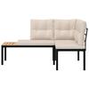 VidaXL Bancs de jardin avec coussins lot de 2 acier enduit de poudre, banc, banc de parc, siège d'extérieur, banc 4008562