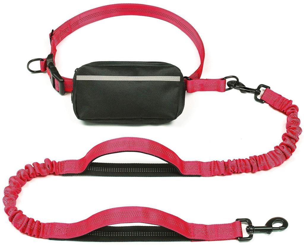 Pet Dog Leash, Multi-functional Running Fanny Pack Leash, Reflective Dog Leash, Elastic Dog Leash