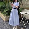 Coffee Break French Temperament Shirt Long Dress Women's Summer New Fashion This Year Popular Plaid Dress Women's Clothing