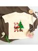 Weihnachtsmann Weihnachtsfeier Jungen Mädchen Retro Kurzarm-T-Shirt Kleinkind Weihnachten