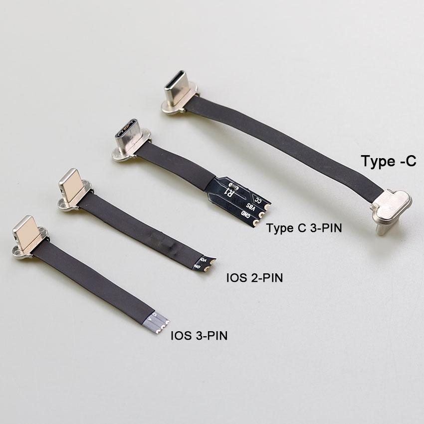 USB C Type-C FPC 2pin 3pin with Resistor R1 Soft Flat Cable Male Charging Cable Fast Charge Charging Wire Extention for Phone