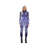 (M, Purple 2) Jumpsuit Sexy Print Cos Futuristic Clothing Tight Jumpsuit