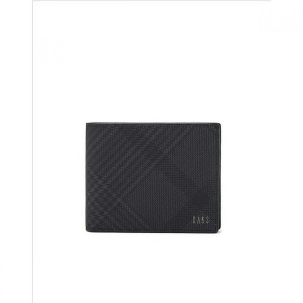 Daks Black Check Leather Wallet Dbwa1f093bk