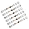 6Pcs Aluminum Alloy Adjustable Push RodsTurnbuckle Rod Linkage Accessories for RC Car Modelssilver