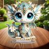 Sapphire Dragon Decor: Elegant Ornament for Home or Office Display and Holiday Gifts