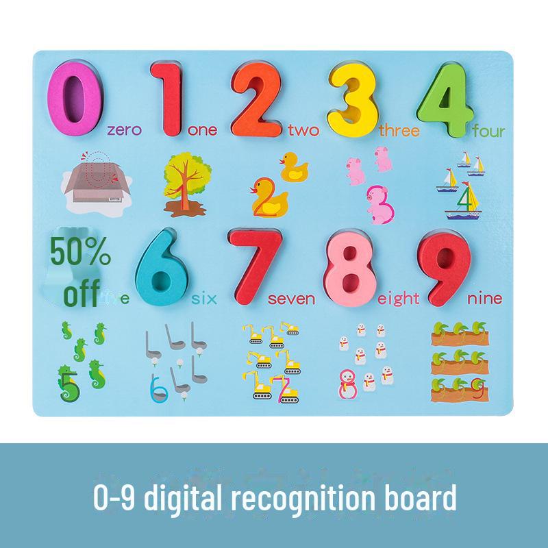 3D Holzbuchstaben- und Formerkennungs-Puzzle für die frühkindliche Bildung