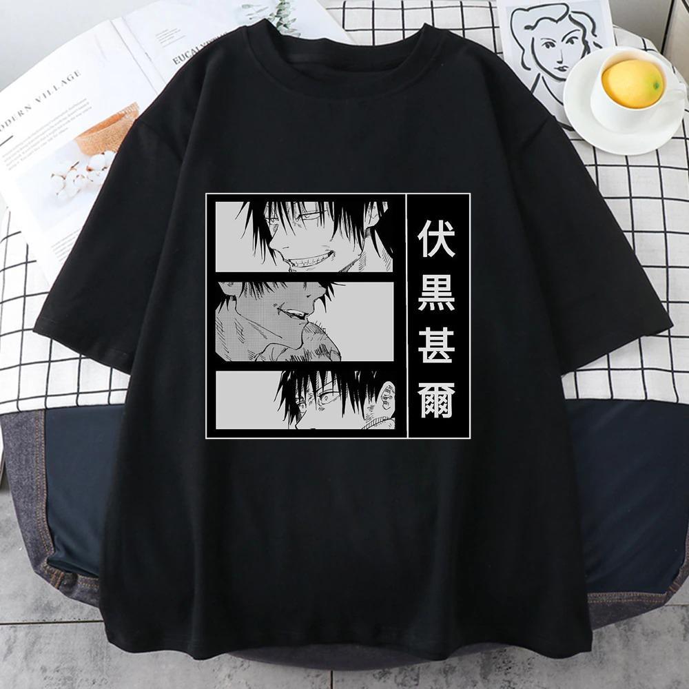 New Hot Anime Fushiguro Toji Graphic T-Shirt Fashion Outdoor Street Cool Round Neck Short Sleeve Shirt Top