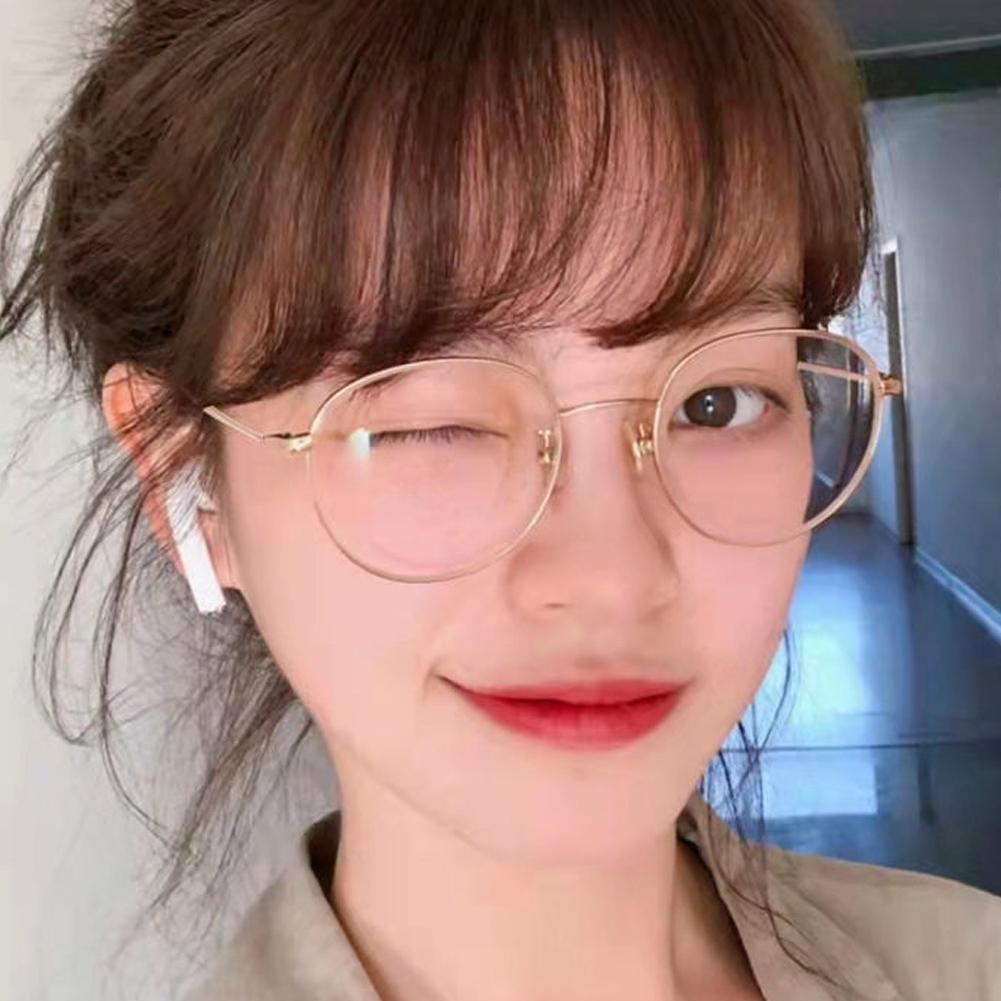 Modische Damenbrille Legierung Beliebte Quadratische Brille Ultraleicht Trendig Koreanisch Transparentes Gestell Metallbrille