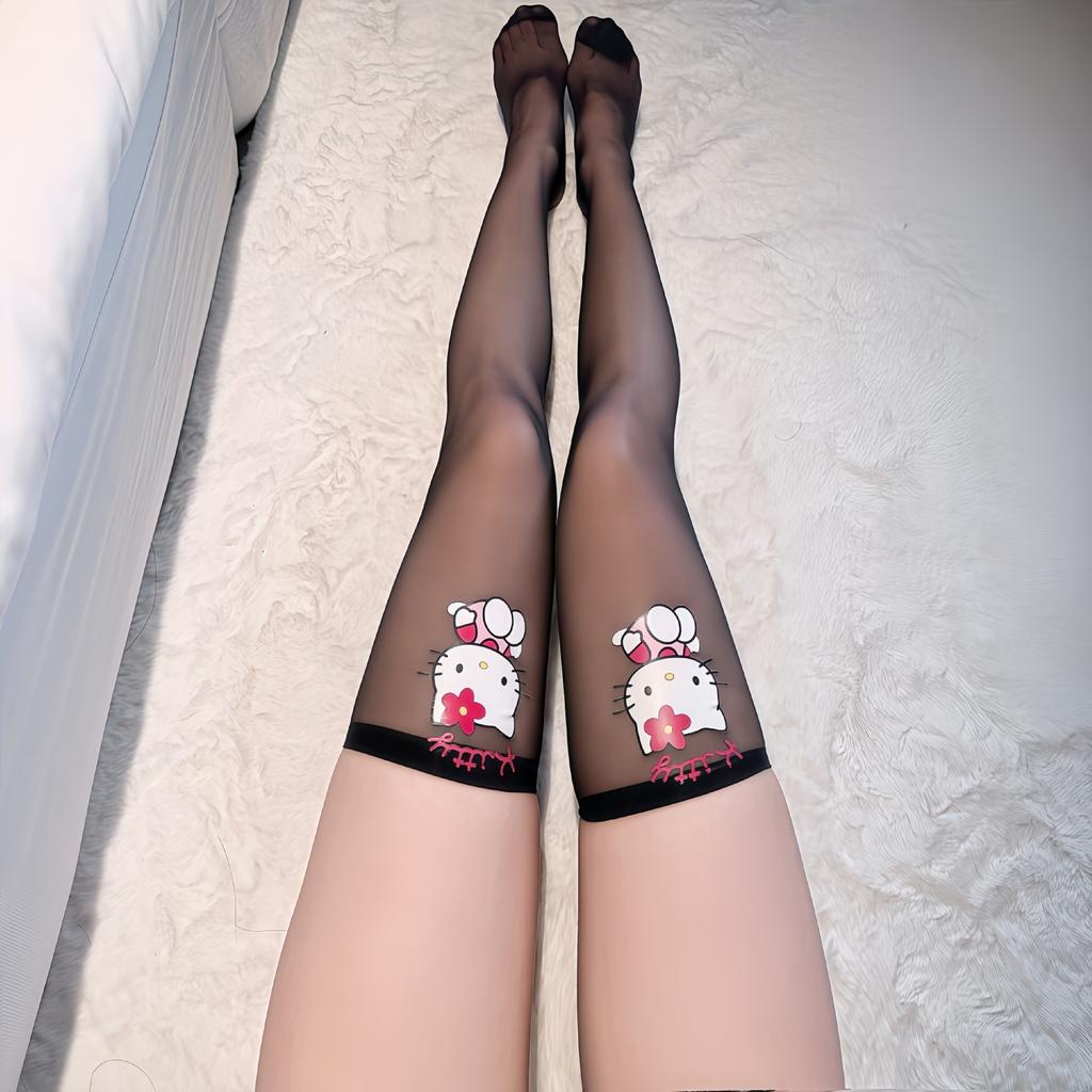 Sex Stockings Stockings Anime Two-dimensional Cute Cat Pure Desire Print Kitten Stockings Female