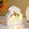 House Moon Shape Silicone Molds for Candle Holder Gypsum Decoration Silicones Tealight Holder Molds Epoxy Resin Molds