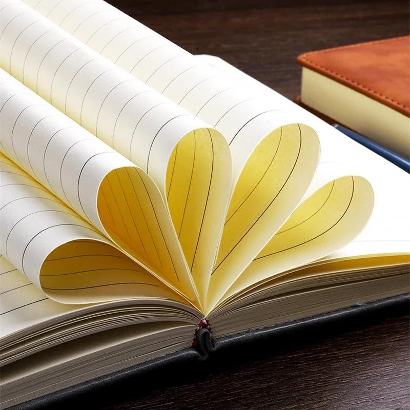 360 Pages Extra-thick Wax-feeling Leather A5 Log Notebook Daily Office Work Writing Pads Notebooks Diary School Supplies