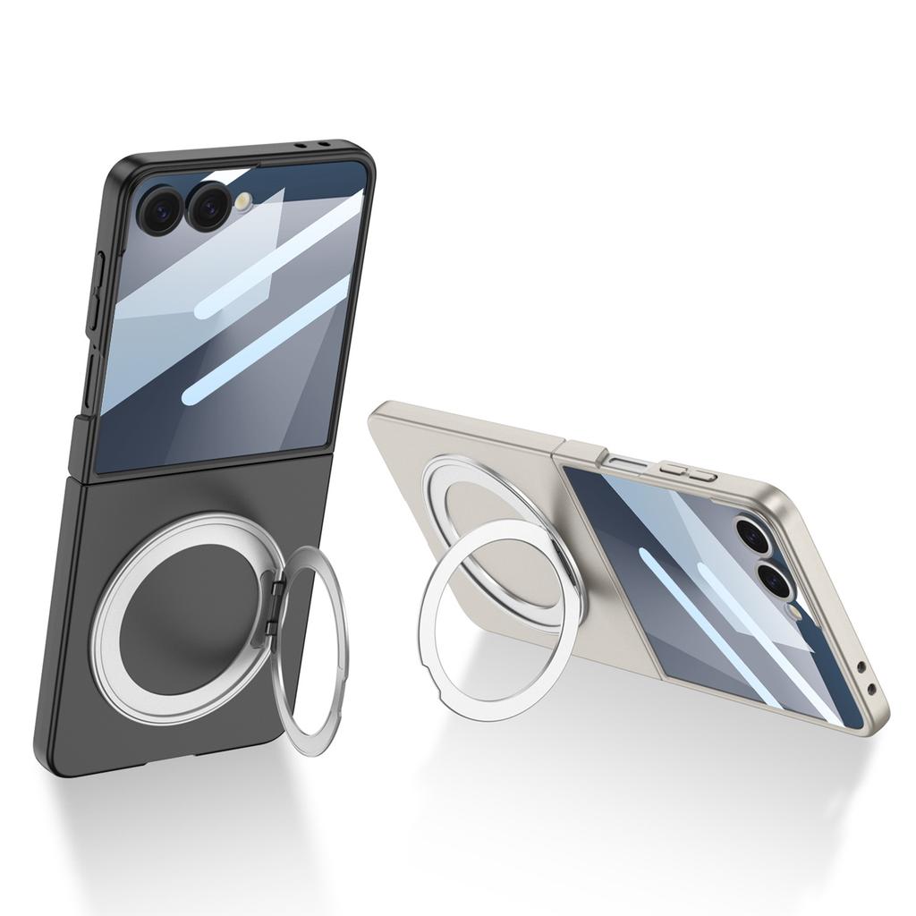 Suitable for Samsung ZFlip7 Mobile Phone Case Folding Screen Ultra Thin Full Inclusive Protective Case Film Anti Fall Flip7 Rotary Bracket