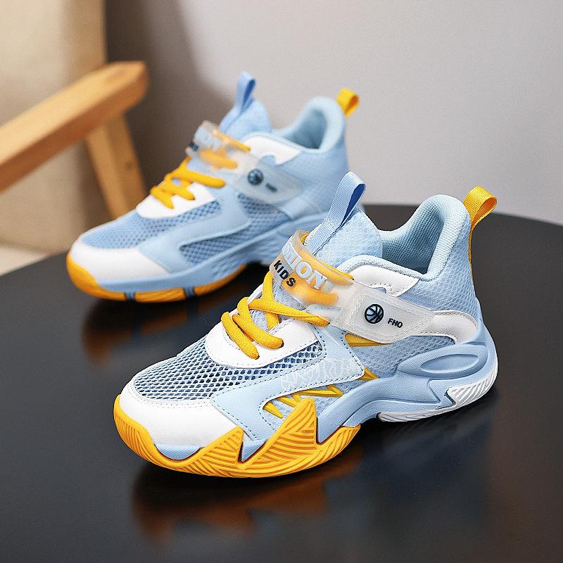 Sommer Kinder Basketball Sportschuhe neu Mittelschulkinder Grundschuljungen spielen Mesh professionelle Trainingsschuhe