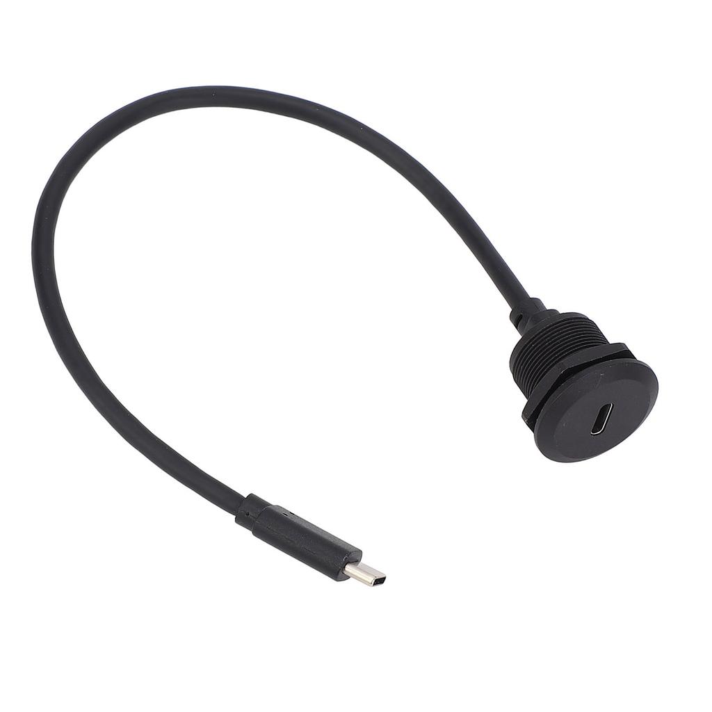 Prodlužovací kabel s montáží na panel 5 Gb/s Typ C 3.0 samec na samici Zapuštěný montážní adaptér 20V 3A