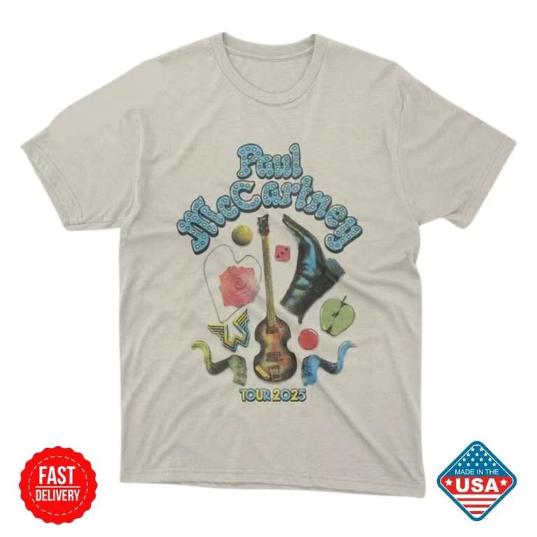 

Mccartney Got Back Tour 2025 Merch Wings And Icon T-Shirt Gift for Fans NEW Unisex T-Shirt XXXXL