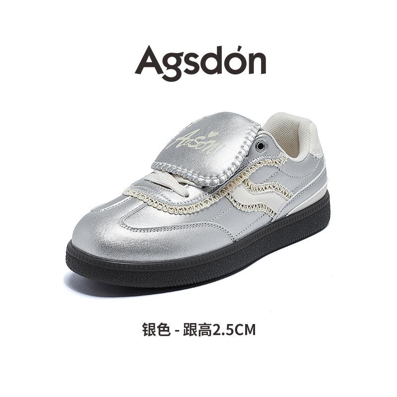 Augustine flip cover German training shoes women's 2025 new summer casual flat Forrest Gump board shoes sports white shoes