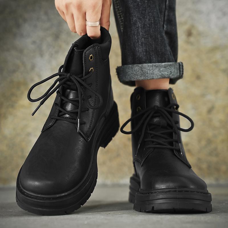 Fashion Shoes Men Male Sneakers Ankle Boots Loafers Soft and Comfortable Apring and Autumn Wear-resistant Non-Slip Fashion Outdoor Boots