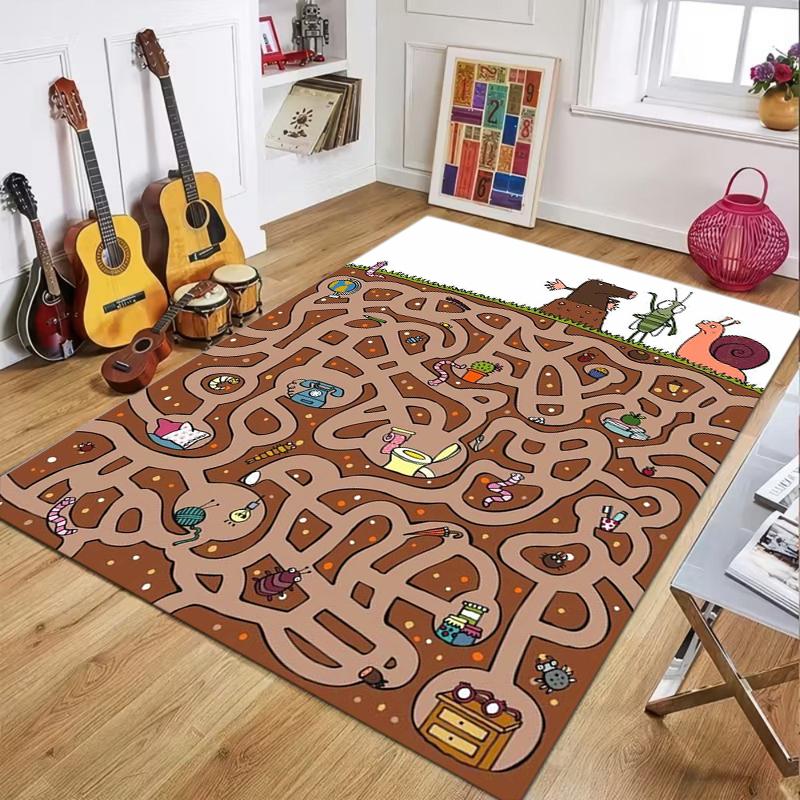 

Map Track Floor Mat Children s Room Bedroom Doormat Children s Game Climbing Mat Living Room Entrance Decoration Rug 40X60cm