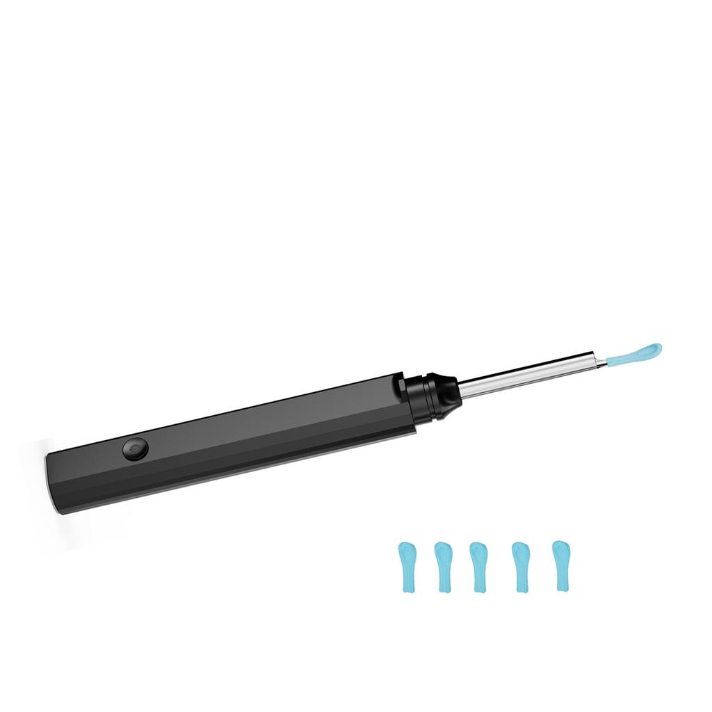 LED Lighted Ear Pick Spoon Ear Wax Cleaner with Soft Silicone Tip Rechargeable Electric Ear Pick for Family Check Ear