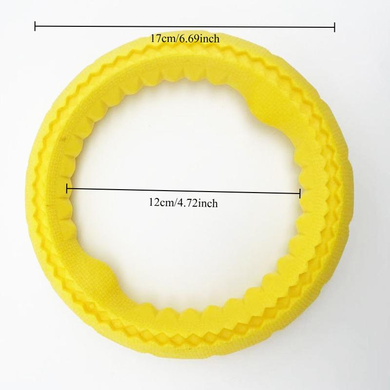 

1 шт. Игрушка для собаки Интерактивное кольцо-перетягивание для средних и крупных собак Пористая для стачивания зубов, жевания, расслабления Товары для домашних животных жёлтый