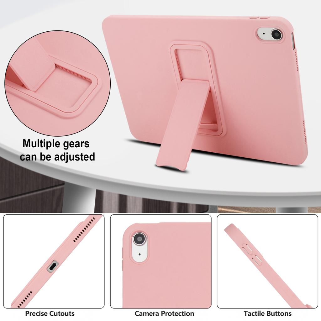 For iPad (2025)/10.9 (2022) Case TPU+PC Skin-Friendly Kickstand Tablet Cover